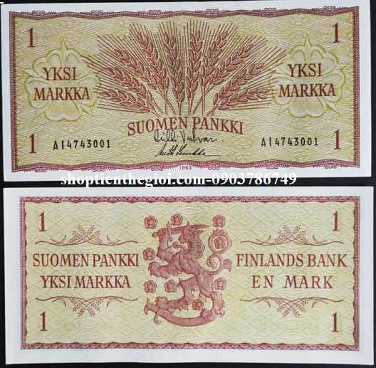 Phần Lan 1 Markka 1963 UNC